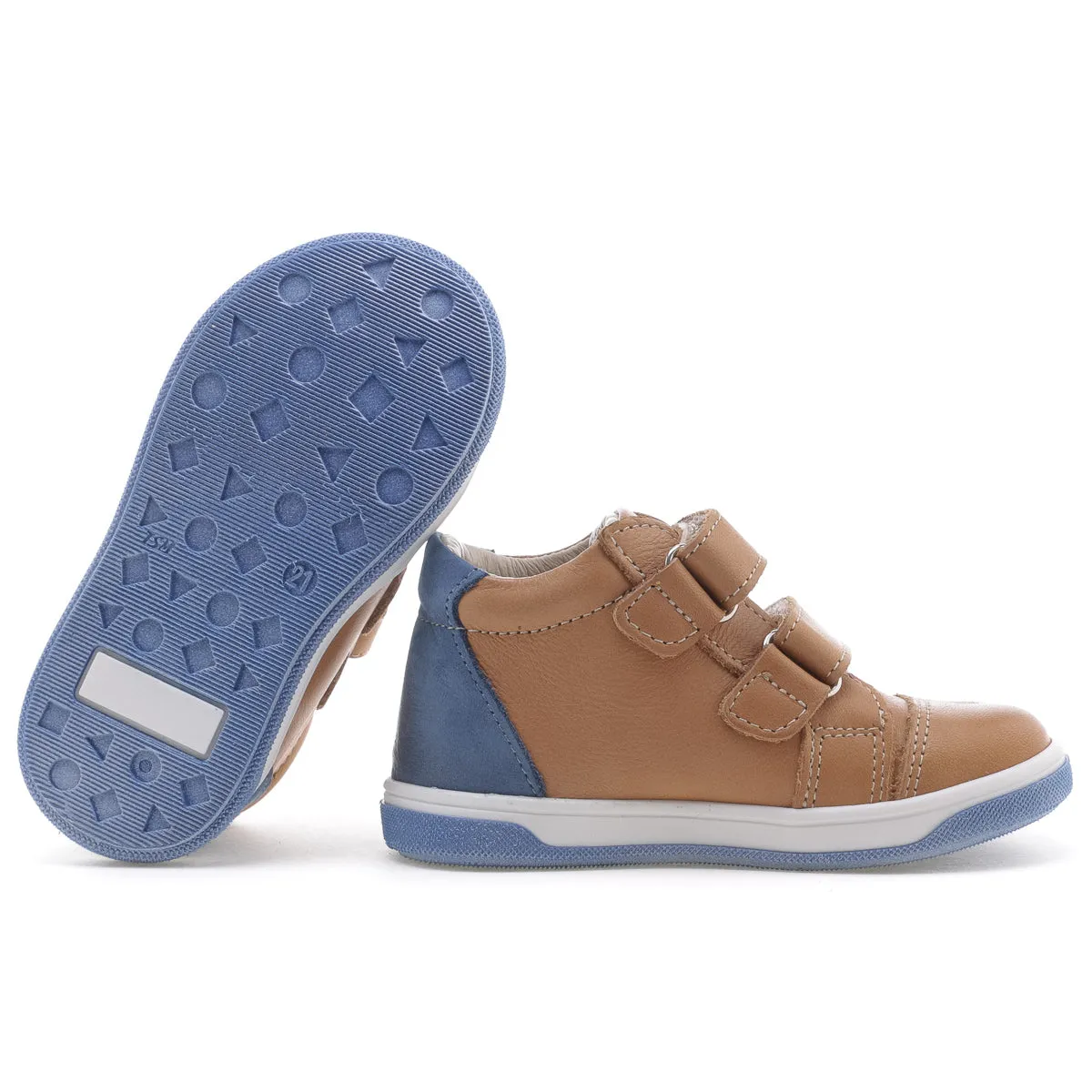 (2675-15) Emel velcro shoes cognac