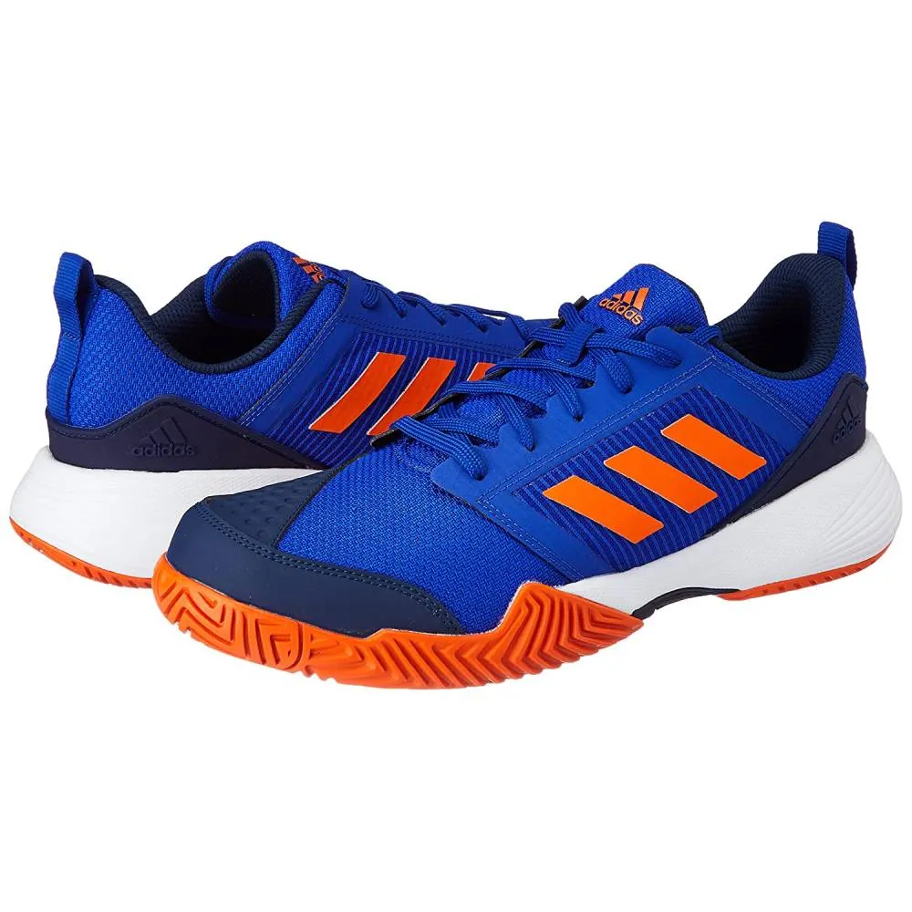 Adidas Men's Stin TNS 23 Tennis Shoe (Lucid Blue/Collegiate Navy/Semi Impact Orange)