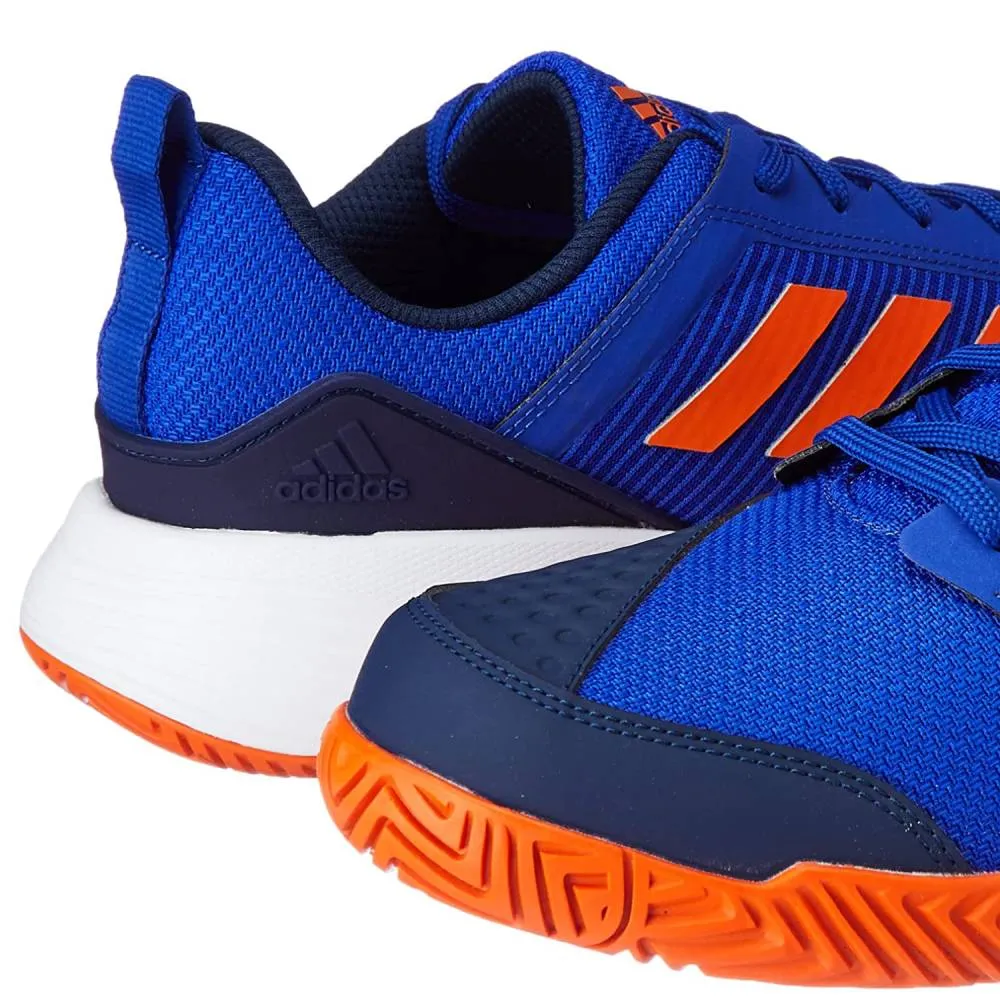 Adidas Men's Stin TNS 23 Tennis Shoe (Lucid Blue/Collegiate Navy/Semi Impact Orange)