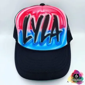 Airbrush Scratch Name Hat Design