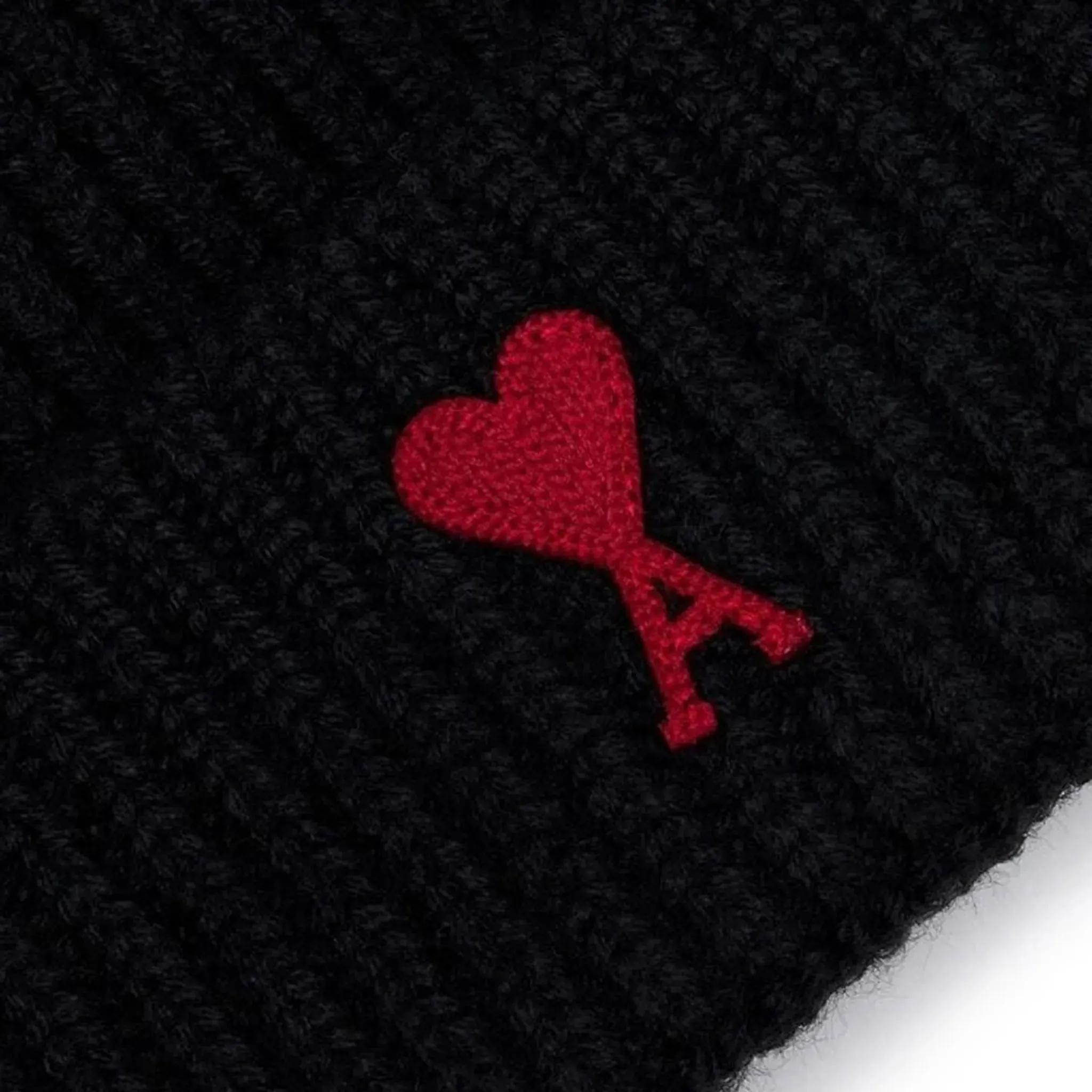 Ami Paris Red ADC Black Beanie Hat