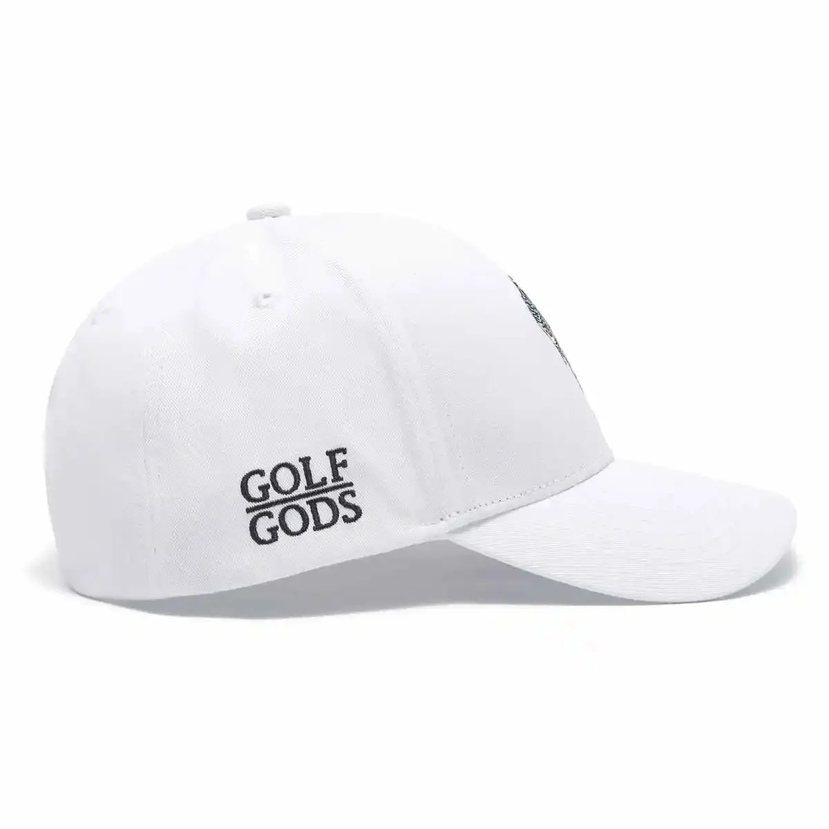 Angry Golfer White SnapBack Golf Hat - Curved Brim