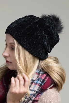 Beanie - Winter Chenille - Black