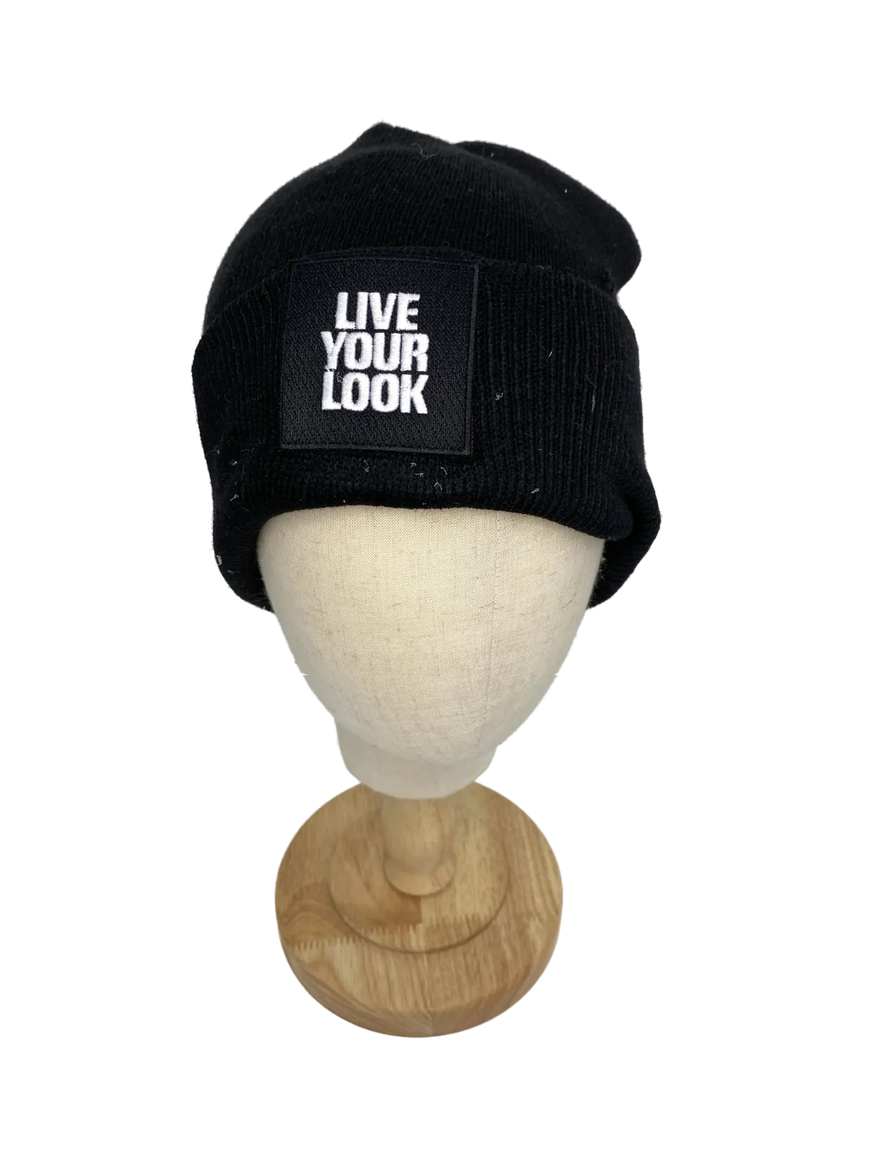 Black Live Your Look Beanie Hat One Size