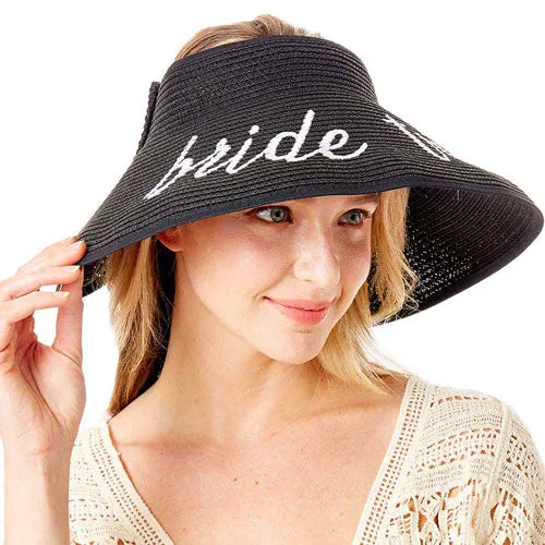 Bride Tribe Message Roll Up Foldable Visor Sun Hat