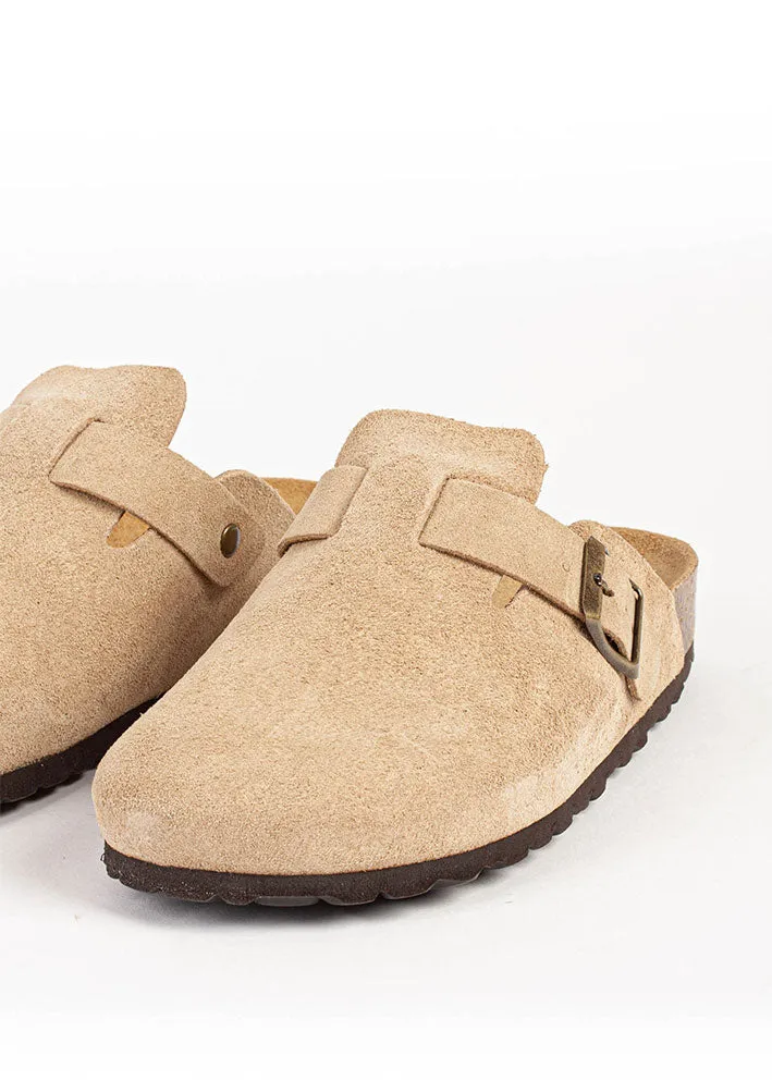 Womens Bukela Molly Sand Suede Slipper Shoes - Comfortable and Stylish Slip-Ons