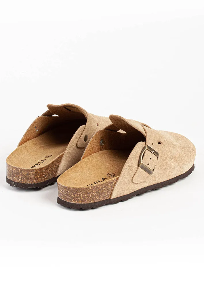 Womens Bukela Molly Sand Suede Slipper Shoes - Comfortable and Stylish Slip-Ons