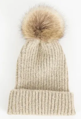 Bunny Beanie Hat-Beige