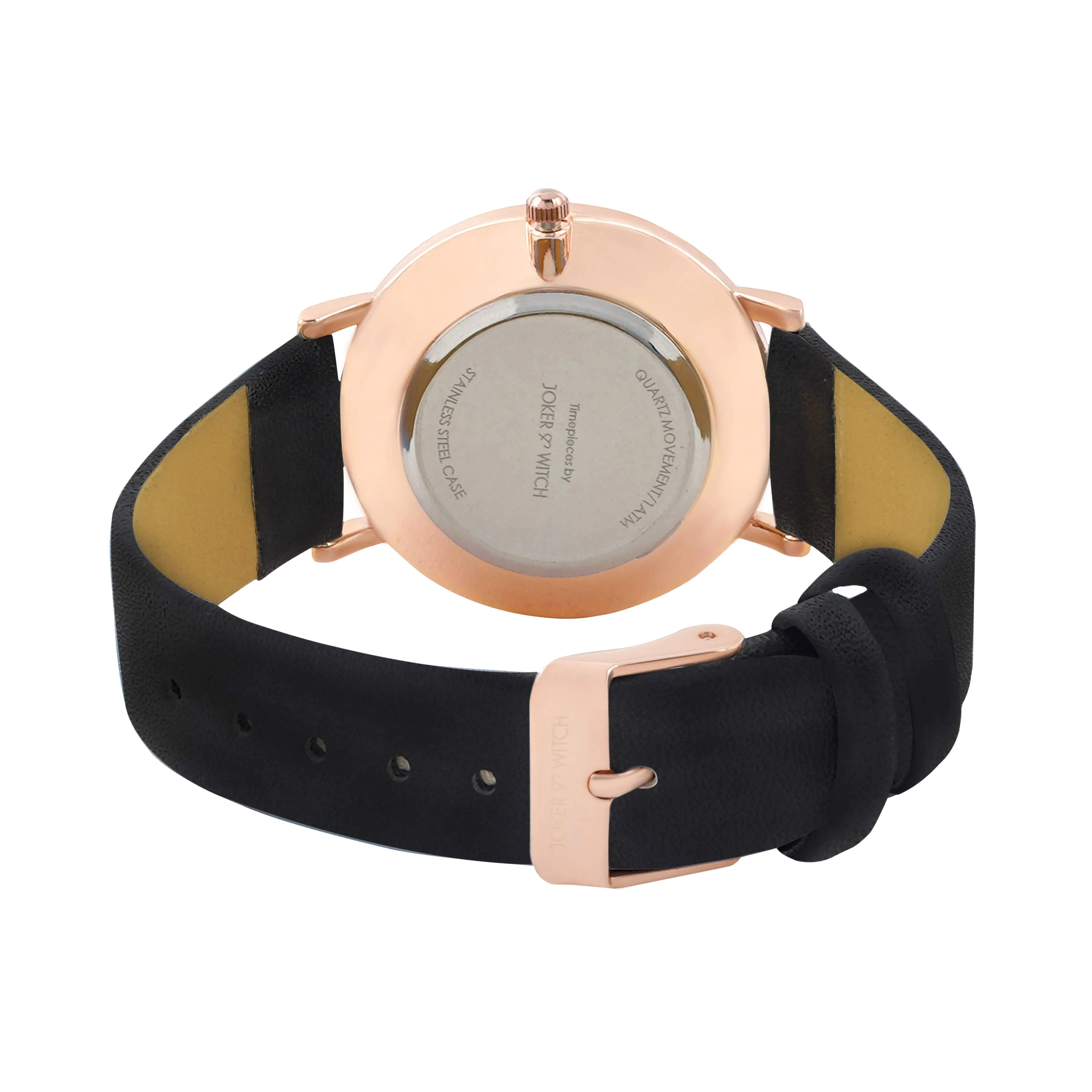 Chamomile All Black PU Strap Watch