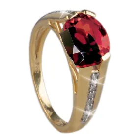 Cherished 10K Gold Garnet Ring