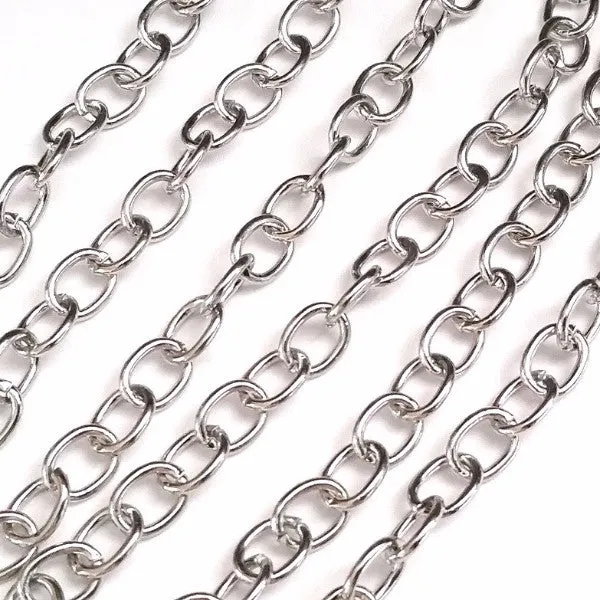 Chunky Jewelry Chain, 8x6mm Oval Open Links, Lot Size 25 Meters, #1935