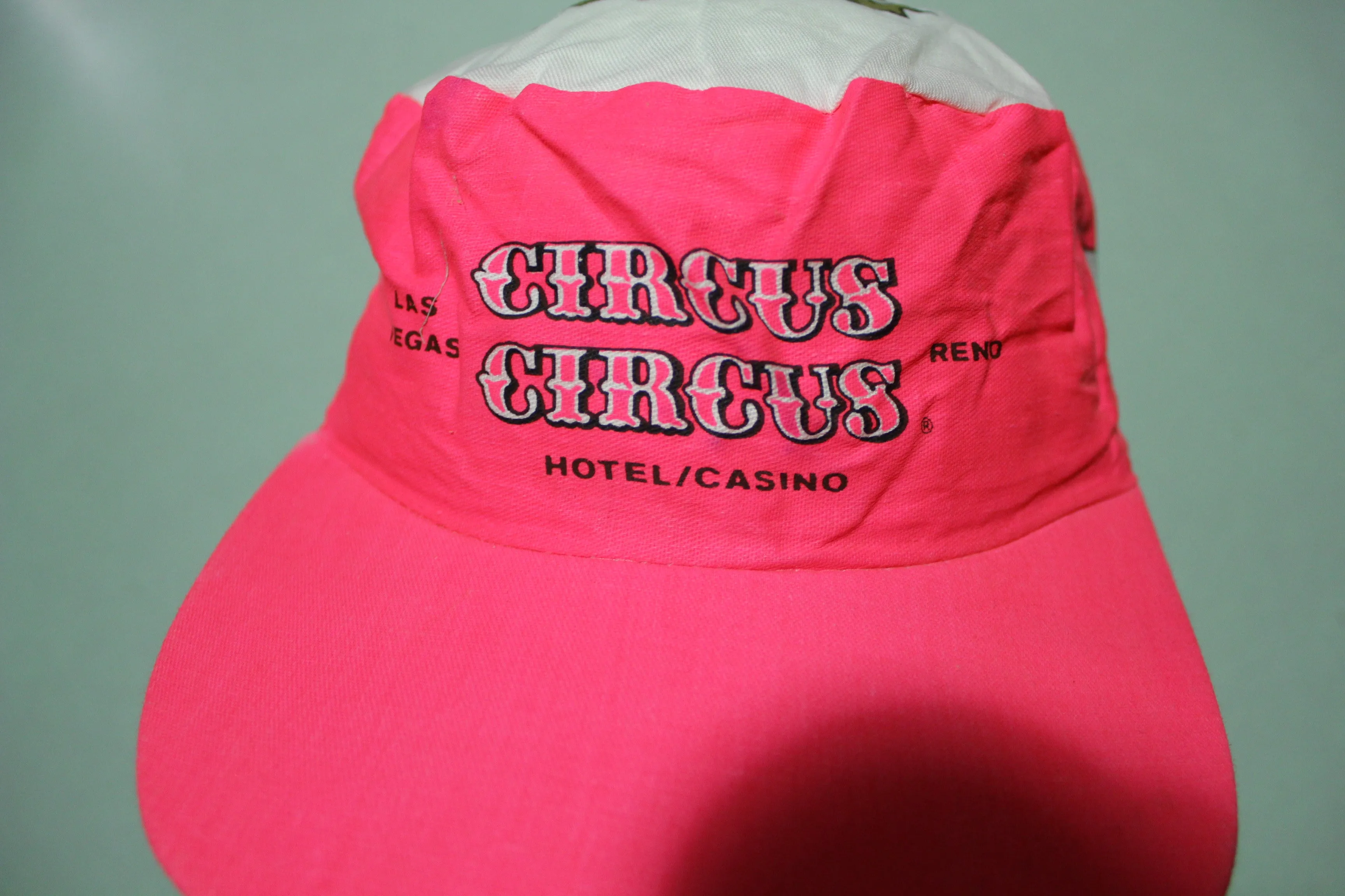 Circus Circus Vintage 80's Las Vegas Casino Hotel Hot Pink Painters Cap Snapback Hat