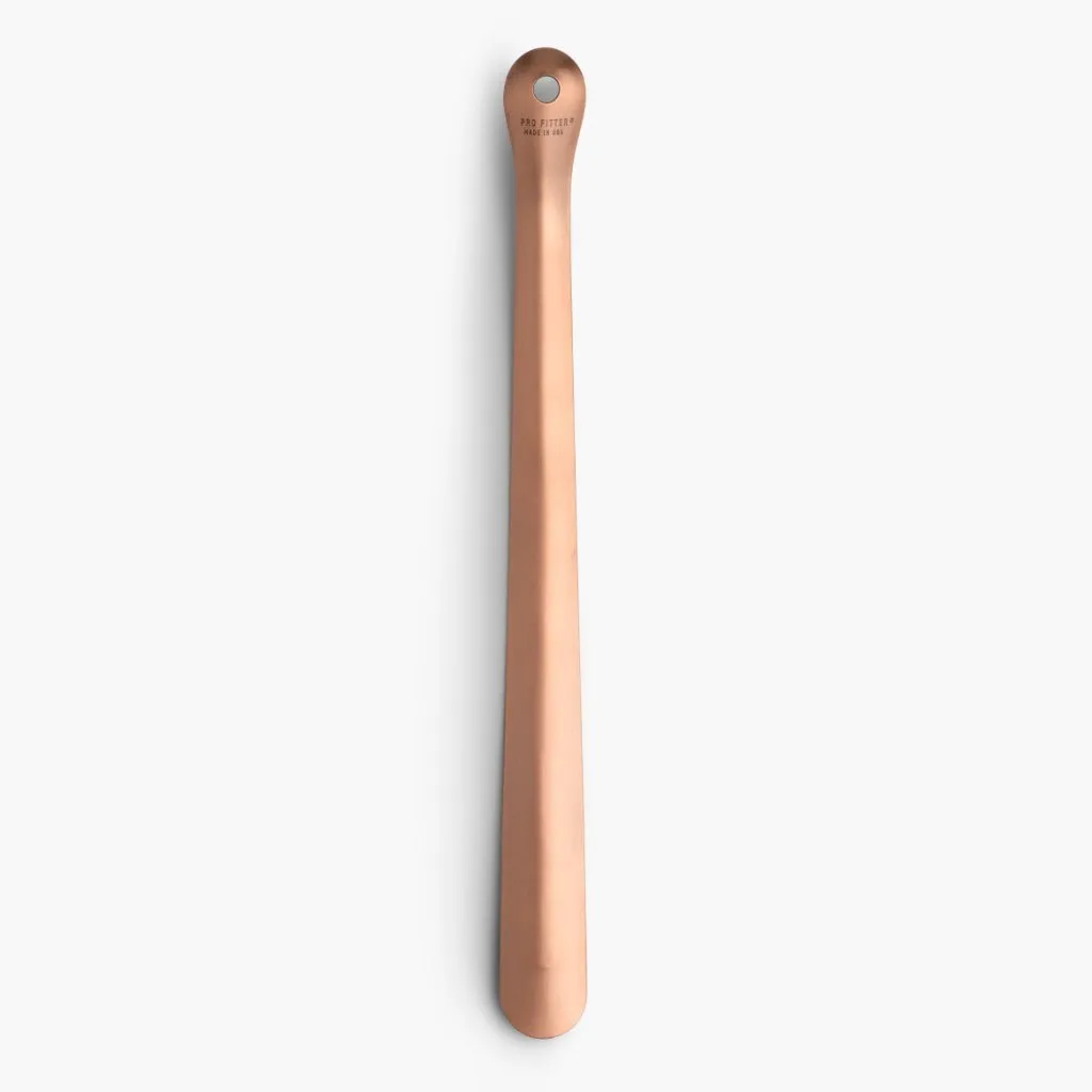 Cobbler's Choice 16 Metal Shoe Horn | Brushed Copper