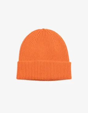 Colorful Merino Wool Beanie Burned Orange