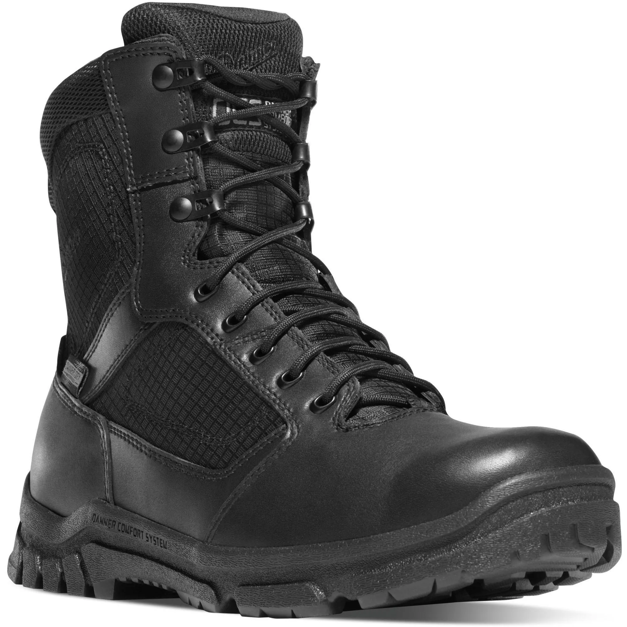 Danner Men's Lookout 8" Side Zip Waterproof Duty Boot - Black - 23824