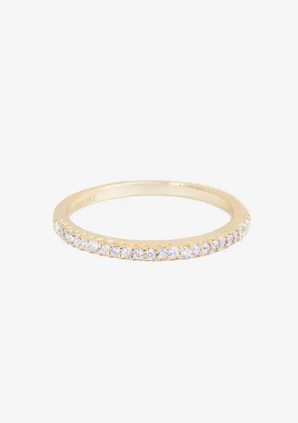 Diamond Bar Ring in Gold