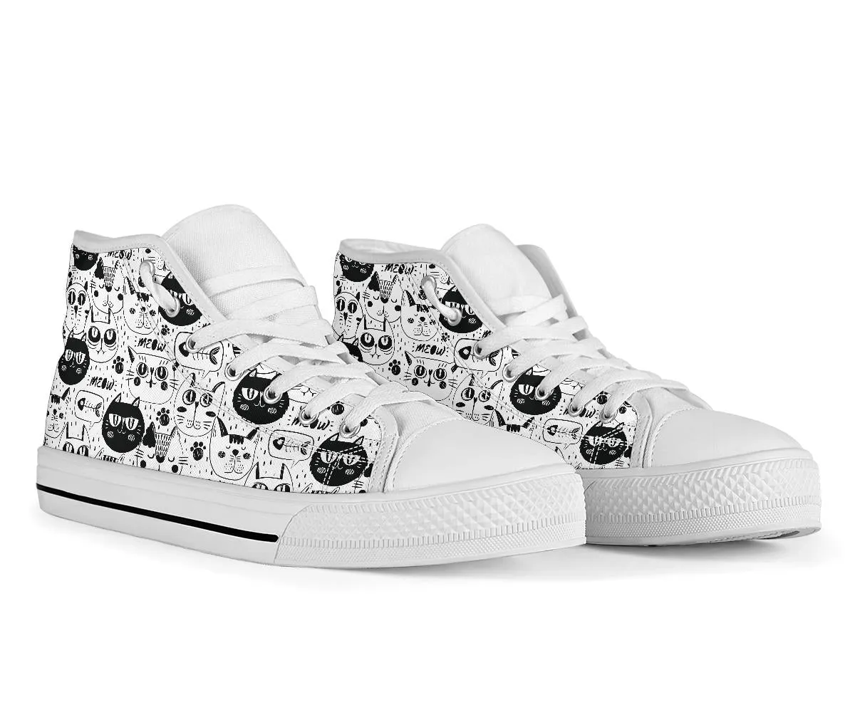 Funny Cats High Top Shoes