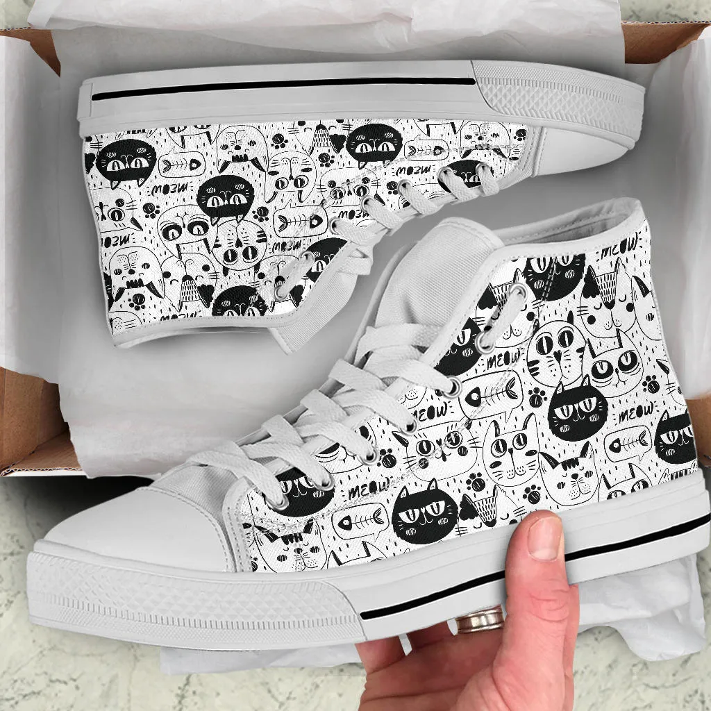 Funny Cats High Top Shoes