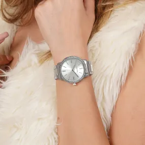 Halo All Silver Rhinestone Watch