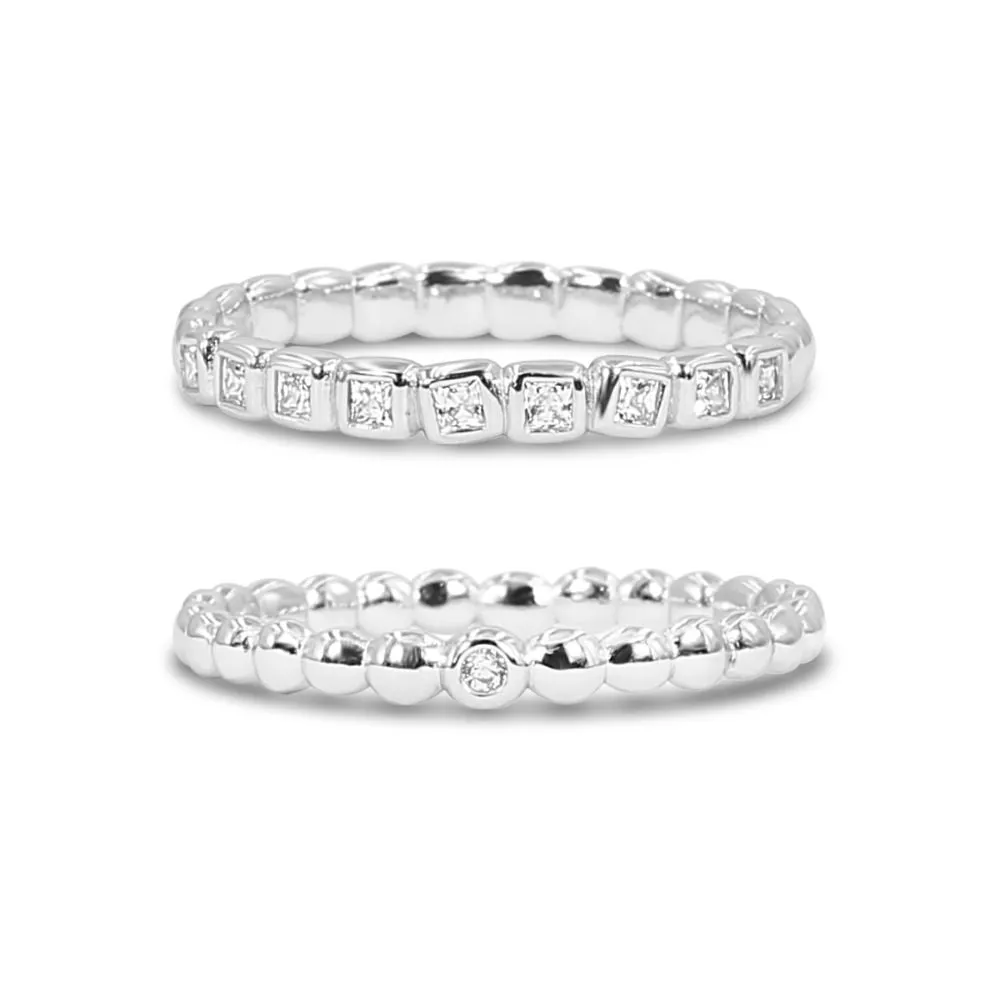 Jackie Mack Summer Ring Set Silver