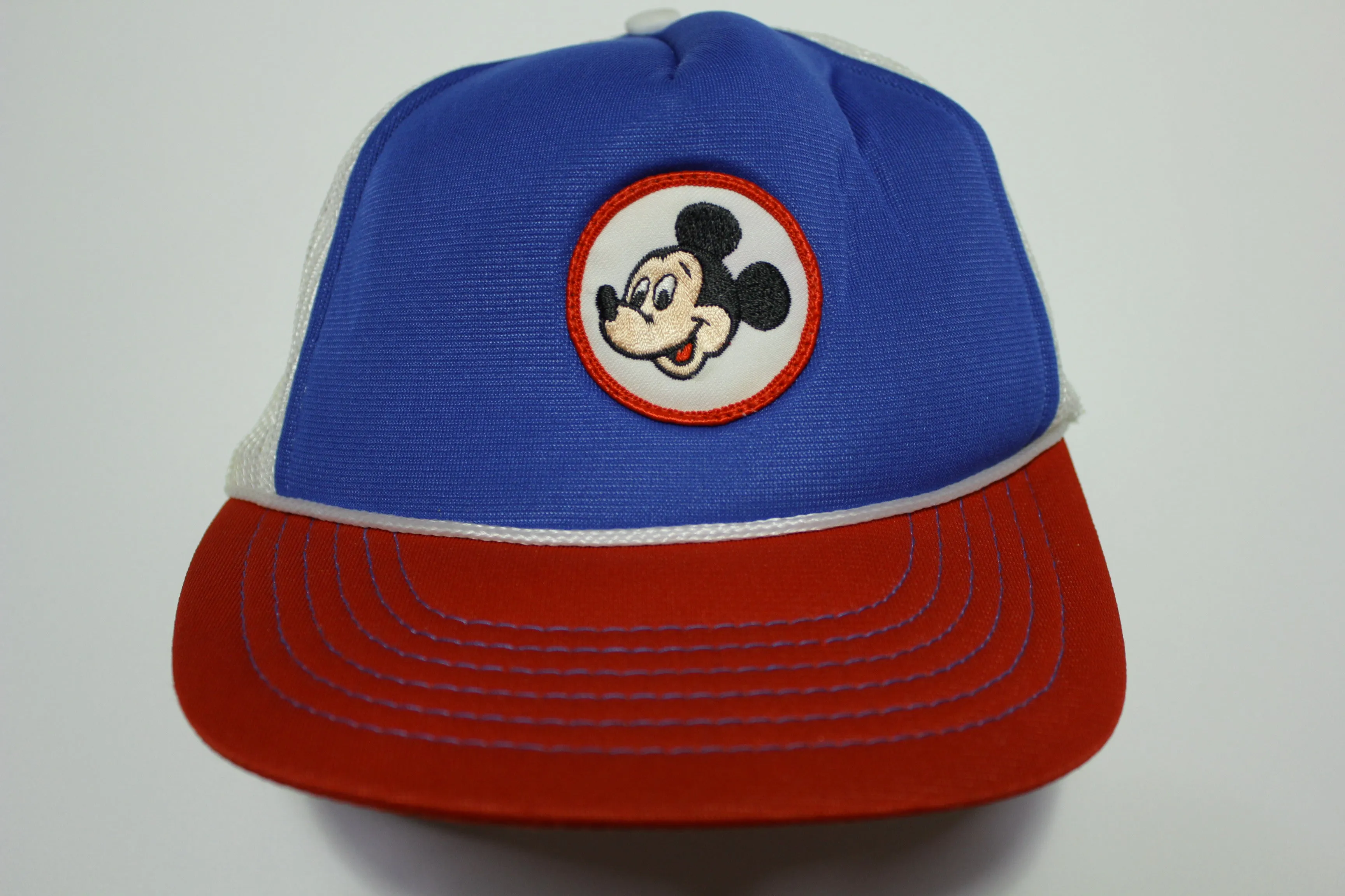 Mickey Mouse Walt Disney Productions Vintage Foam Mesh 80s Adjustable Back Snapback Hat