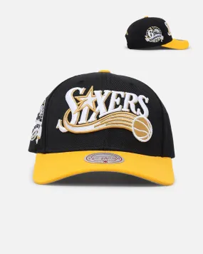 Mitchell & Ness Philadelphia 76ers Enter The Dragon Pro Crown Snapback Black/Ochre