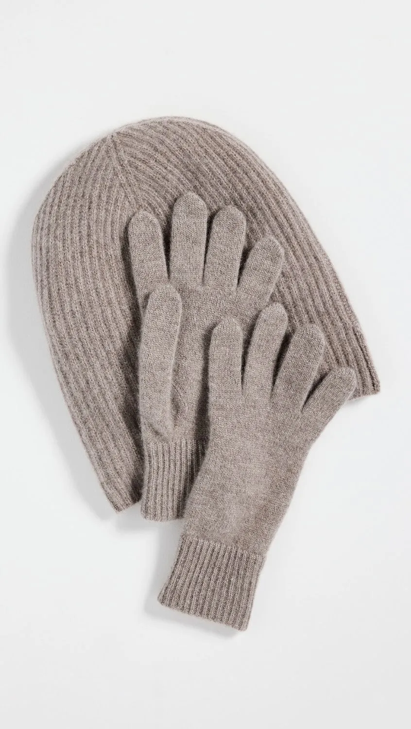 Naadam Cashmere Beanie Glove Set