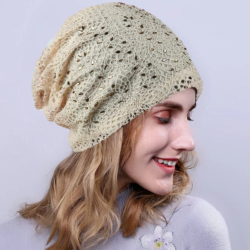 New Knitting Cutout Beanie Hat Breathable Caps