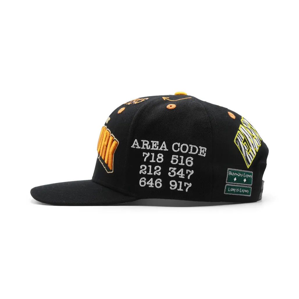 New York Everything Snapback Hat Black