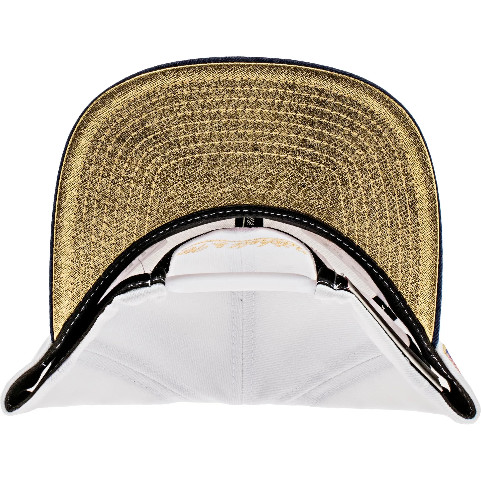 Nice Kicks X Mitchell & Ness USA Snapback Men's Hat - White/Gold