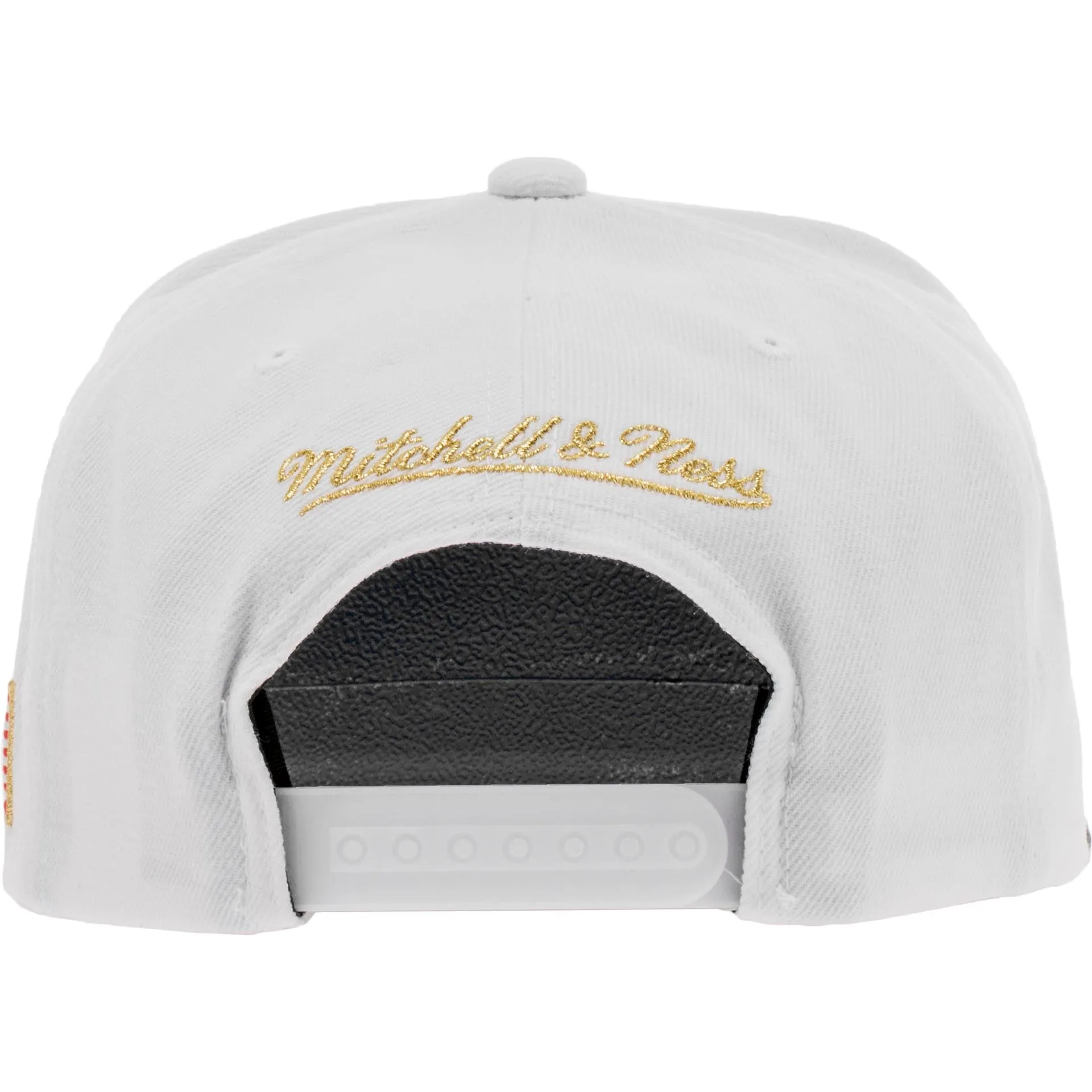 Nice Kicks X Mitchell & Ness USA Snapback Men's Hat - White/Gold