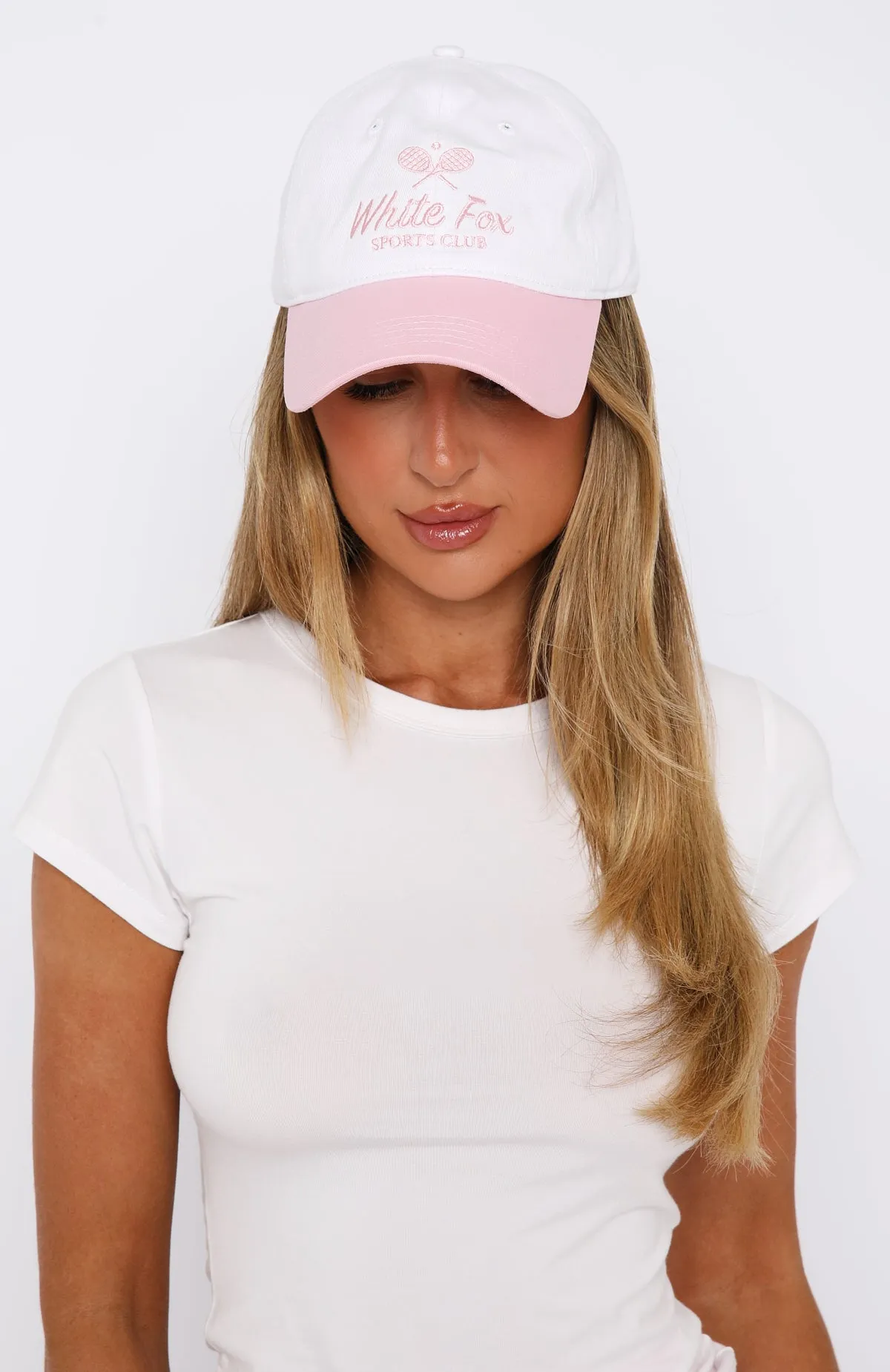 On The Courts Cap White/Pink