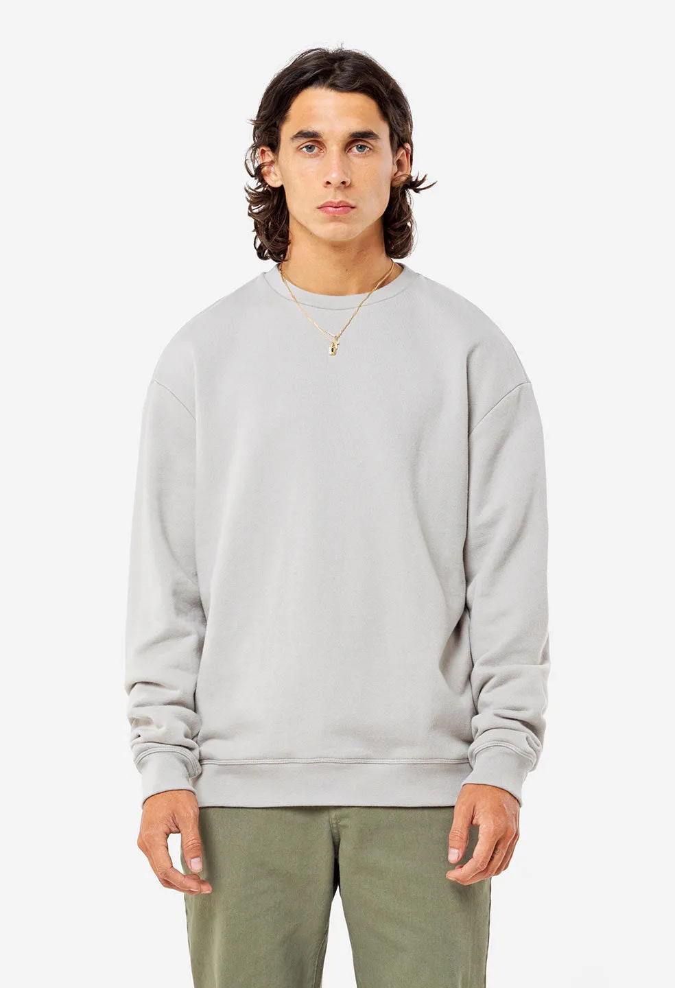 Oversized Crewneck Pullover / Concrete