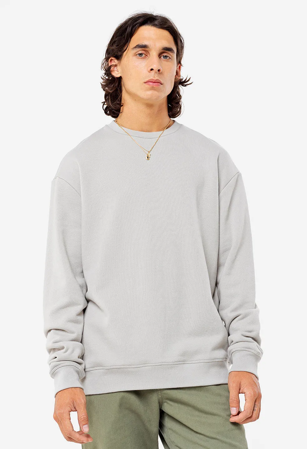 Oversized Crewneck Pullover / Concrete