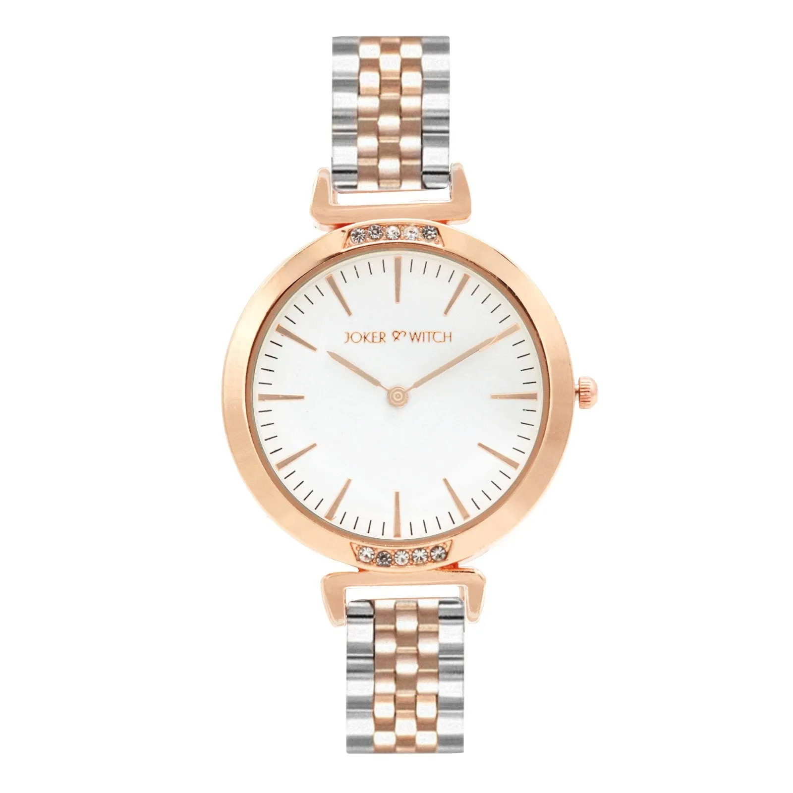 Petite White Rosegold Dual Tone  Watch