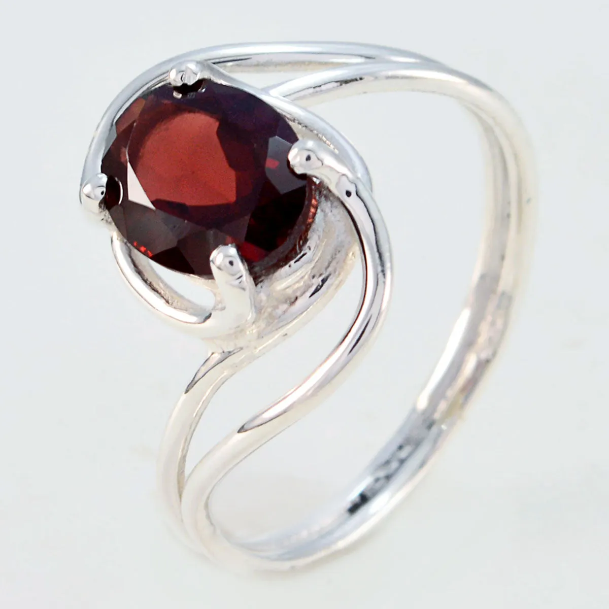 Riyo Cute Gemstones Garnet 925 Sterling Silver Rings Best Item