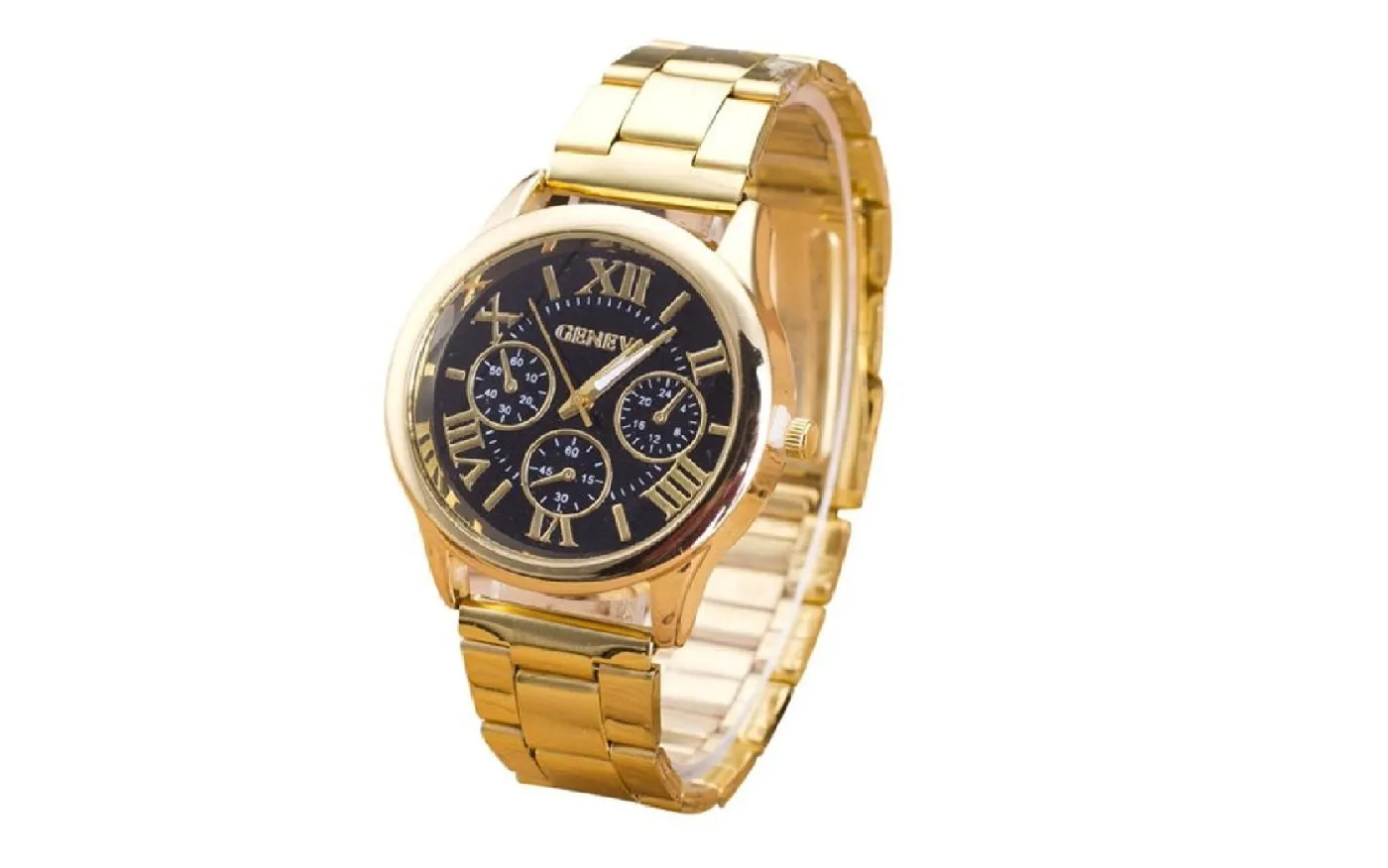 Roman Numerals Quartz Stainless Steel Luxury Watch