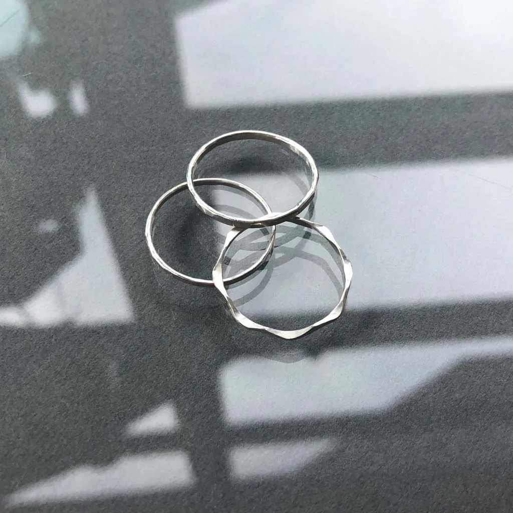 Silver Stacking Rings