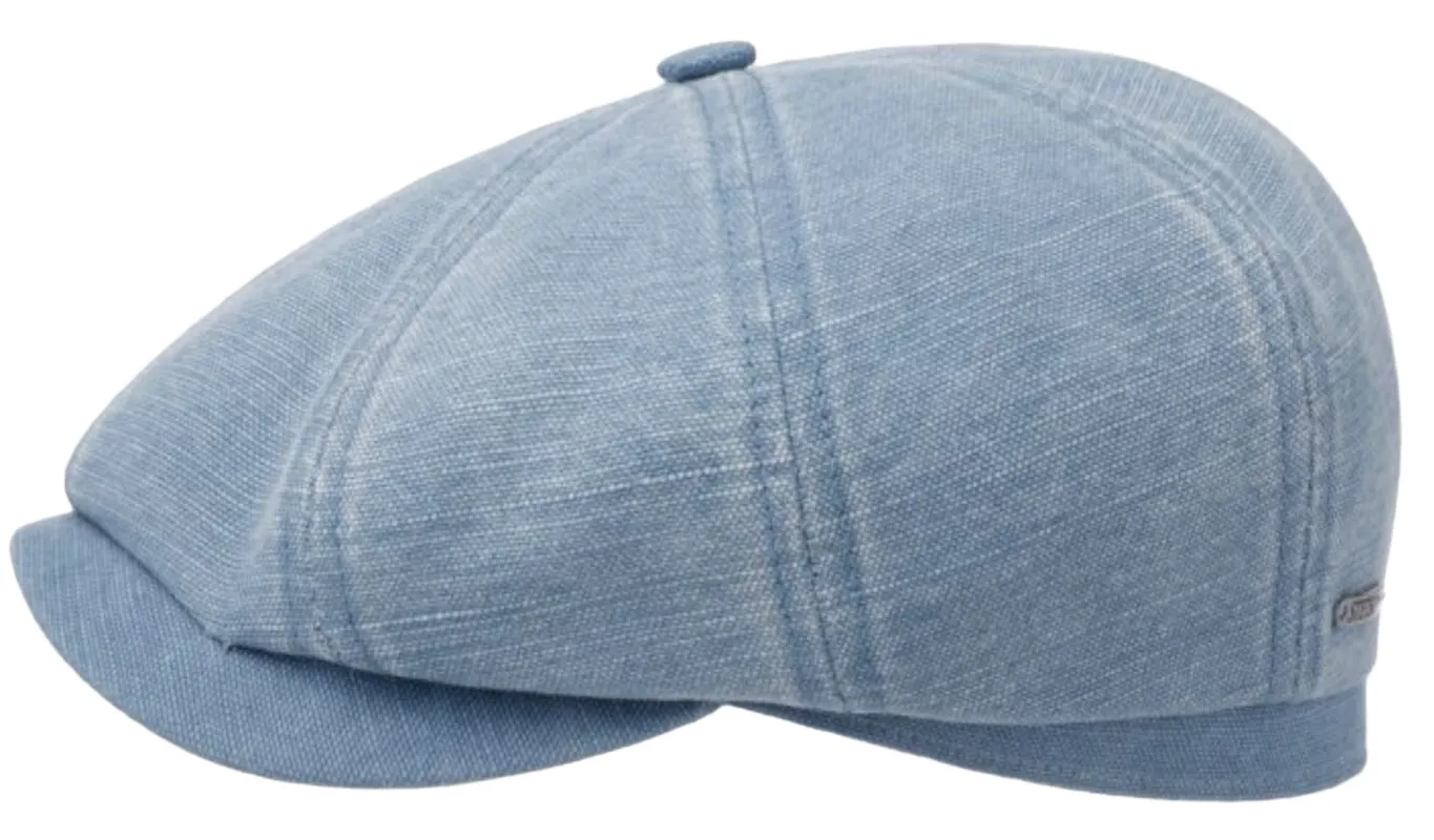 Stetson 'Hatteras' Cotton/Linen washed denim Baker boy