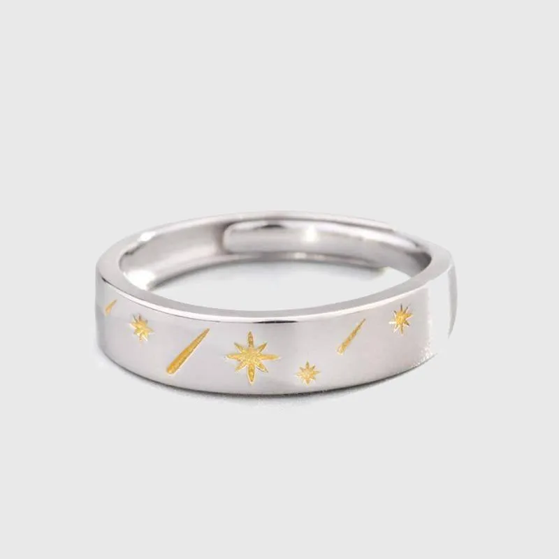 Sun Moon And Stars Couple Rings