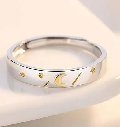 Sun Moon And Stars Couple Rings