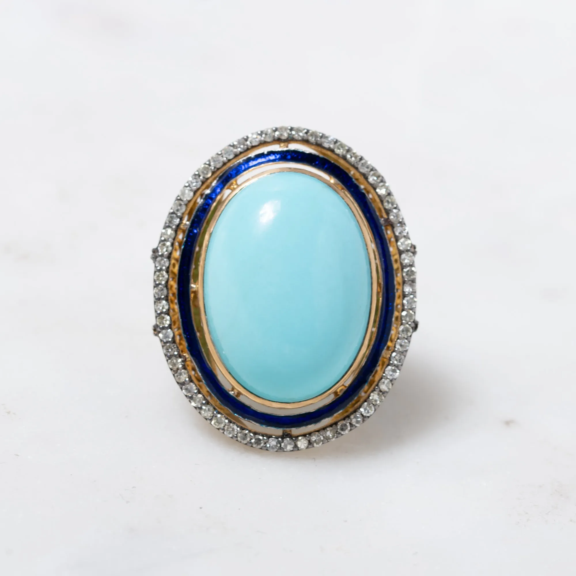 Turquoise and Diamond Ring