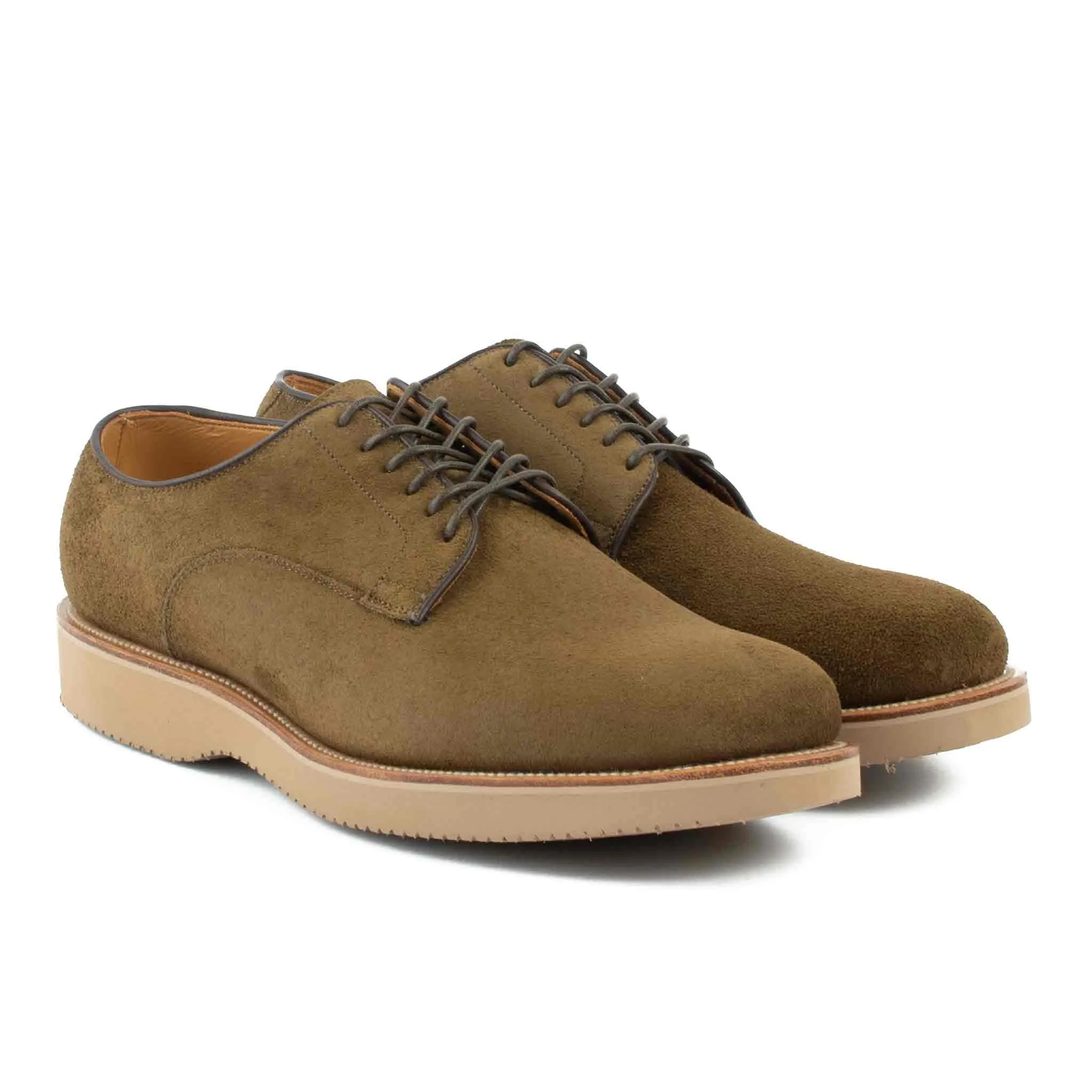 Viberg Mushroom Chamois Roughout Derby Shoe