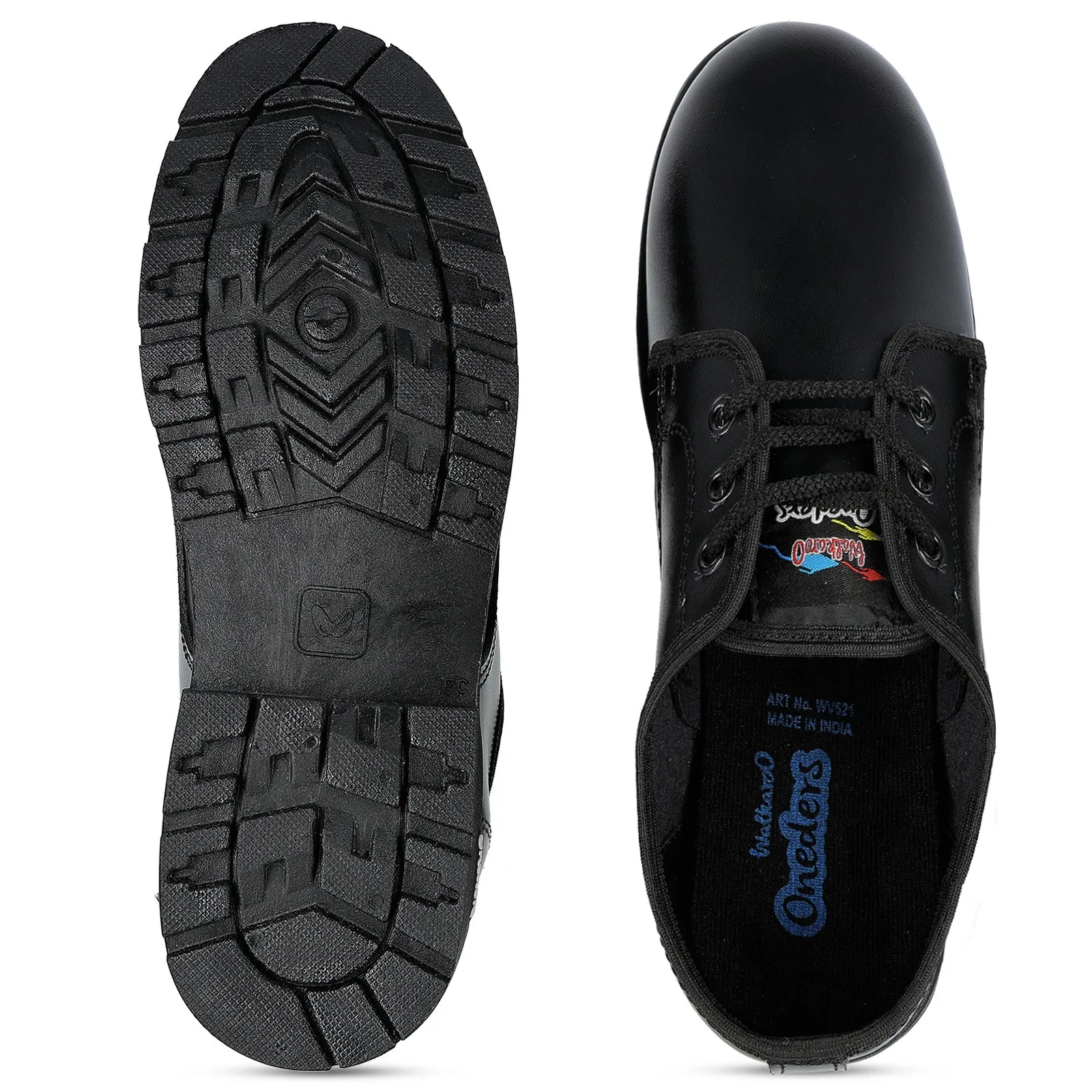 Walkaroo Senior Boys School Shoes - WV521 Black