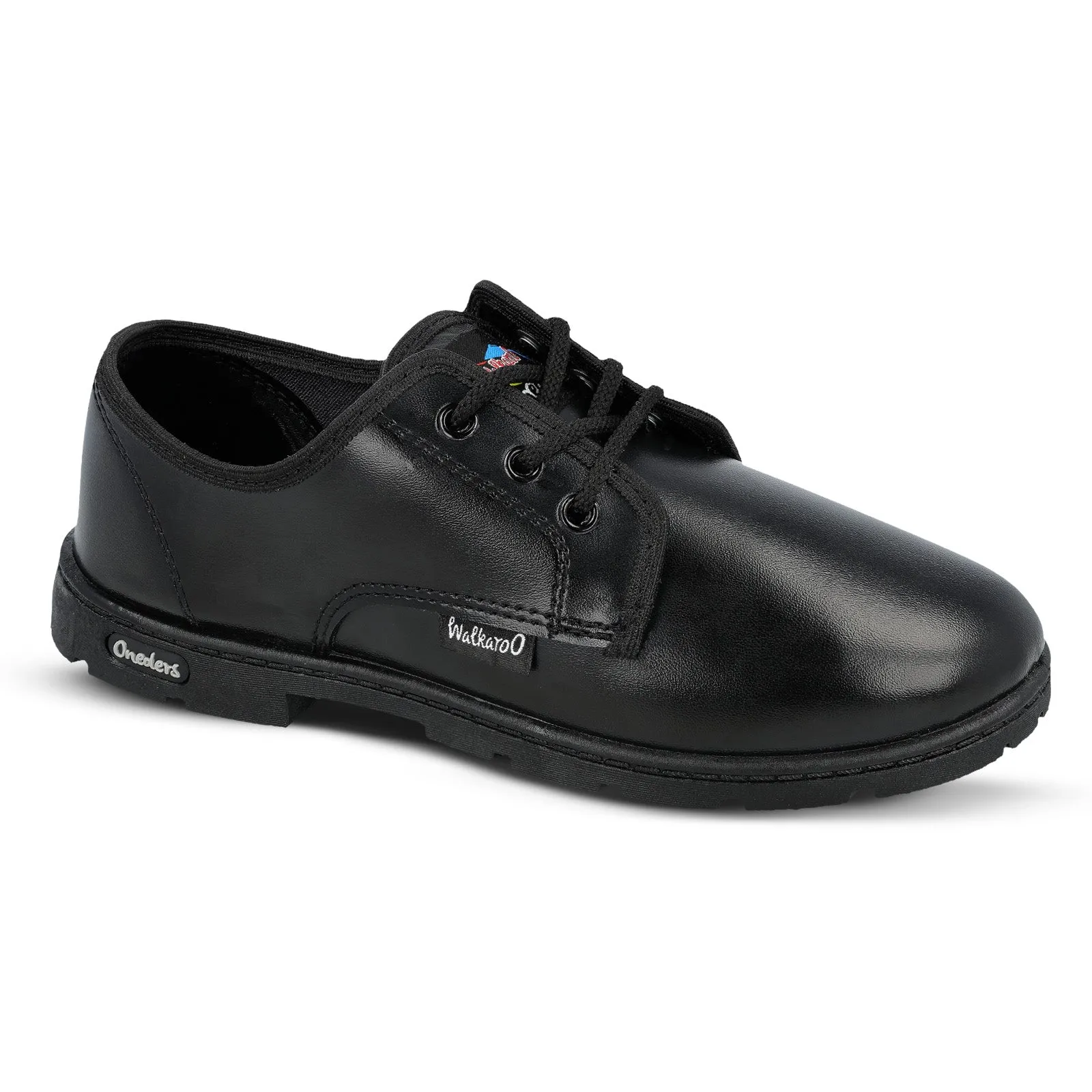 Walkaroo Senior Boys School Shoes - WV521 Black