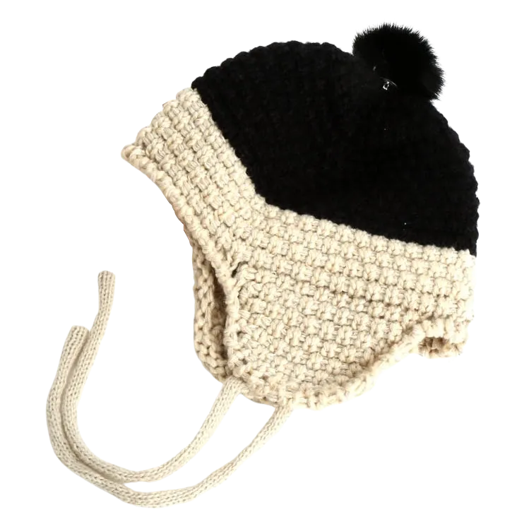 Winter Earflaps Sweater Hats Beanies Unisex Infant Toddler Cute Knitted Accessory Girls Boys Soft Warm