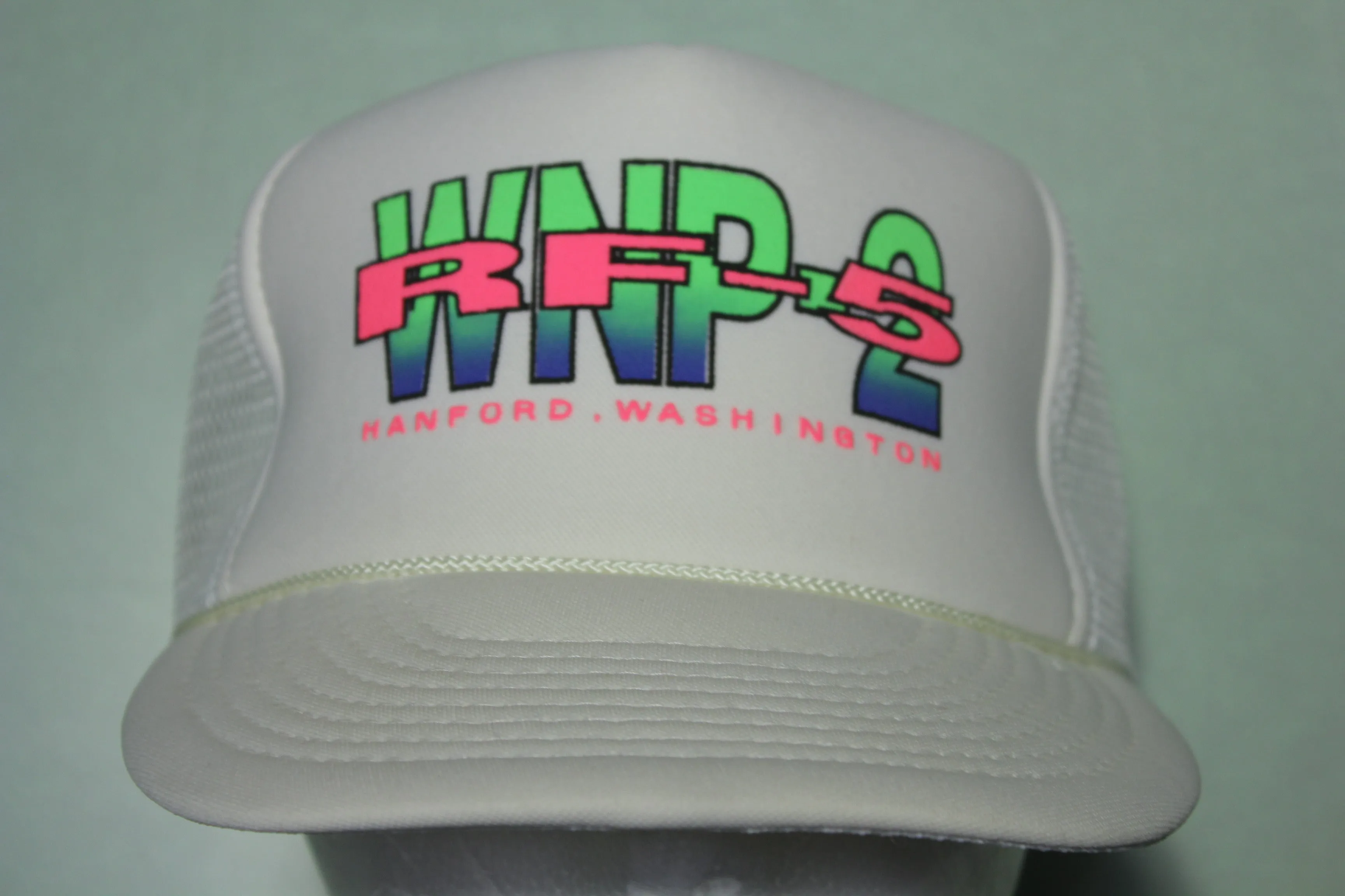 WNP-2 RF-5 Hanford WA Nuclear Power Vintage 90's Trucker Snapback Adjustable Hat