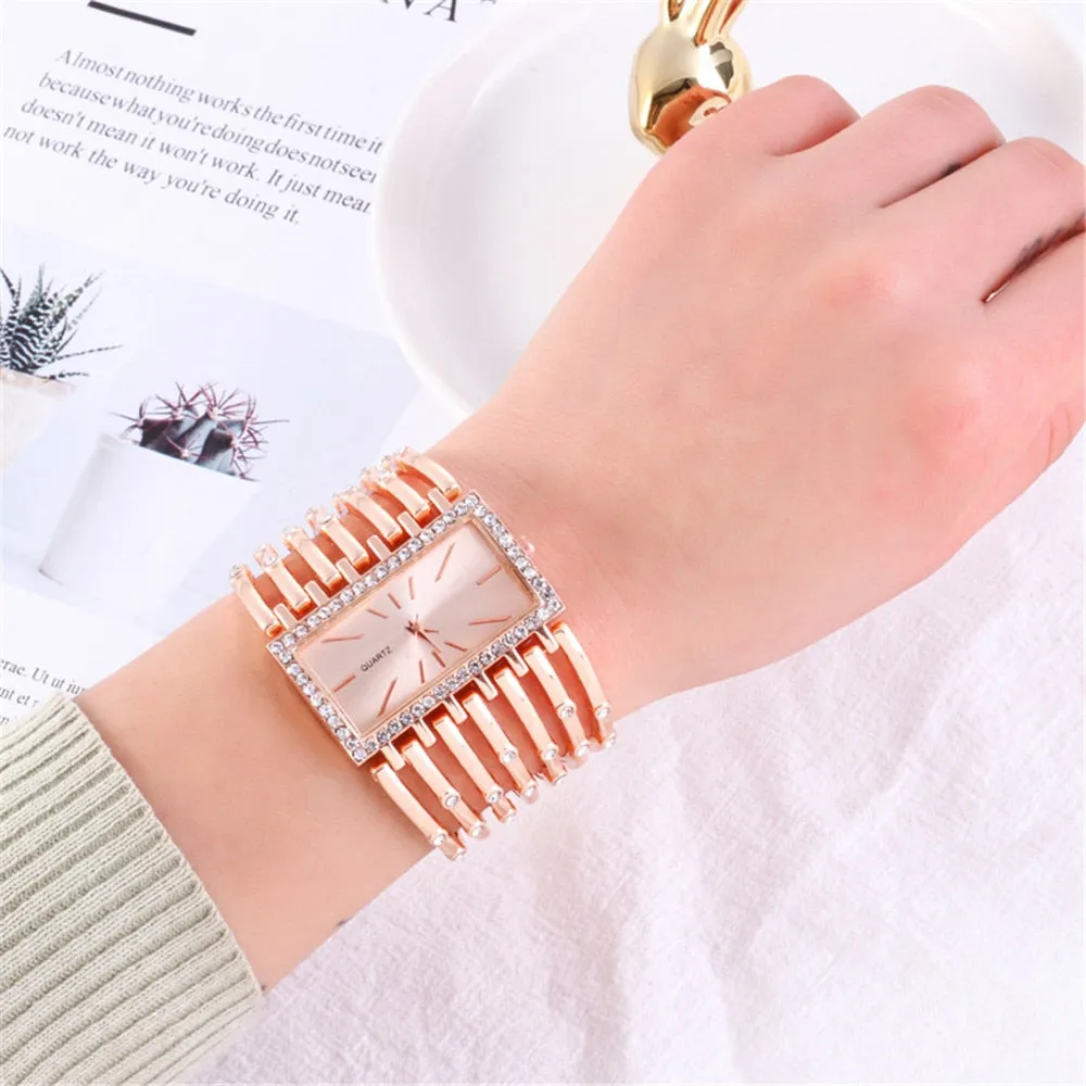 Women's Diamond Rectangle Watches